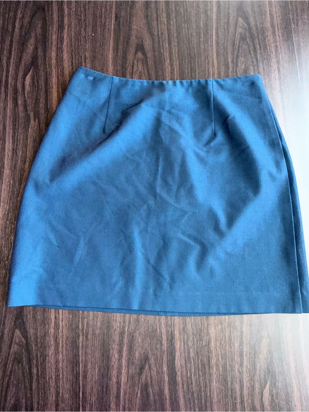 bebe Mini Skirt Blue Solid Twill Zip Closure Women's Petite Size 2P